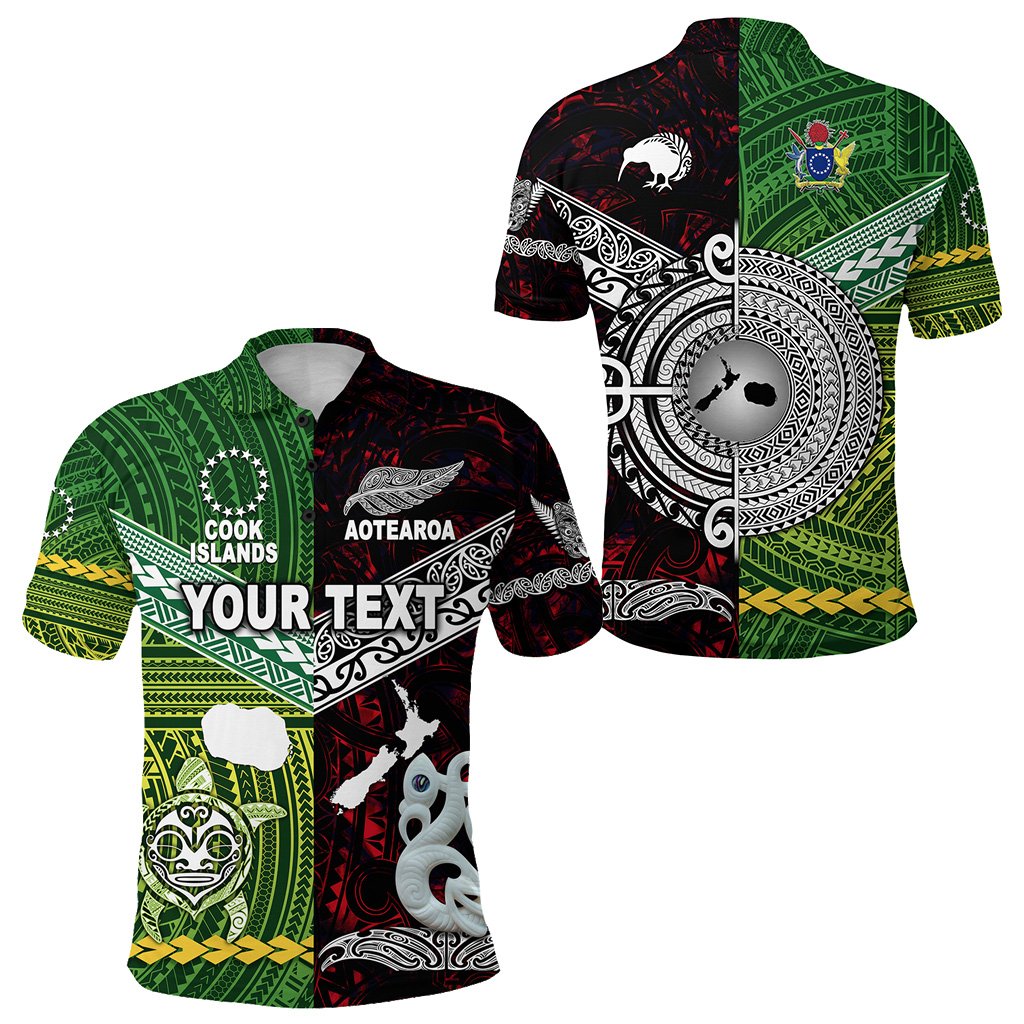 Custom New Zealand Cook Islands Polo Shirt Together Red LT8 - Wonder Print Shop