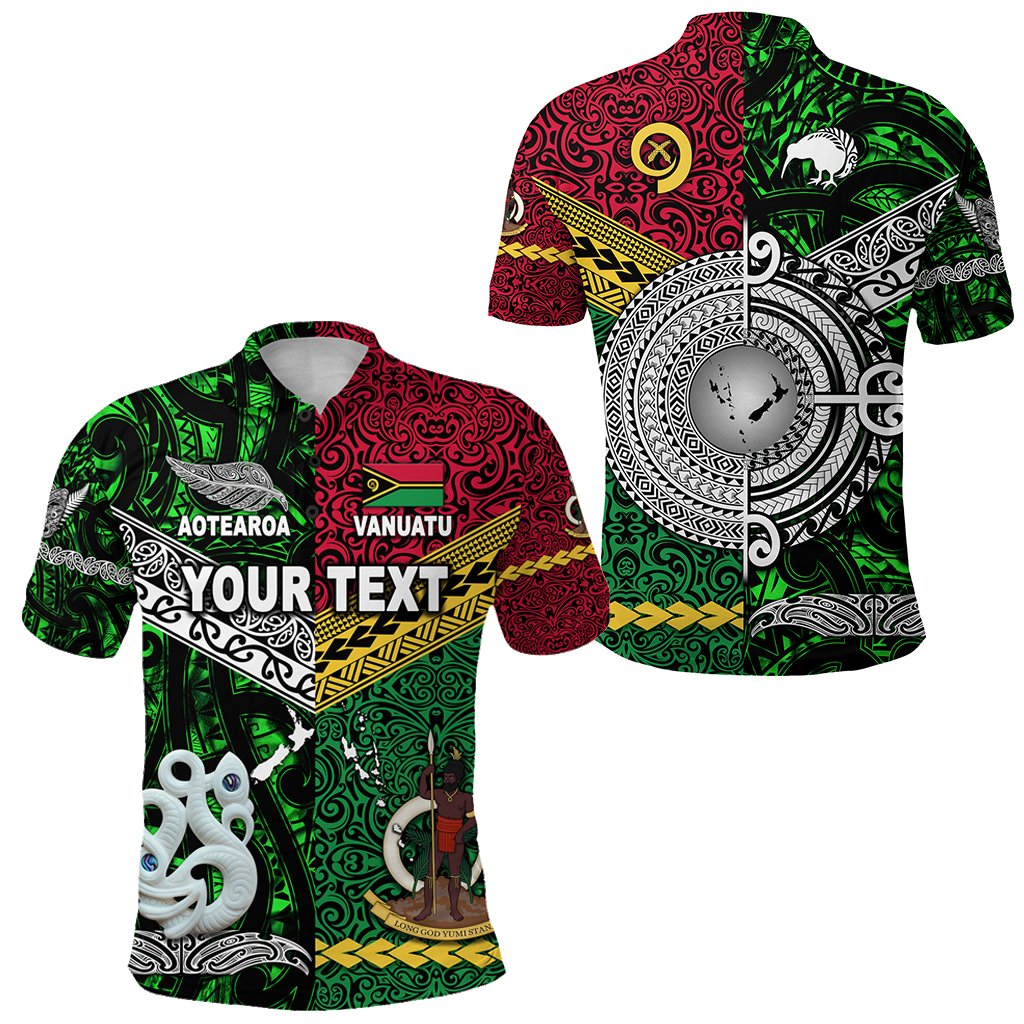 Custom Vanuatu New Zealand Polo Shirt Together Green LT8 - Wonder Print Shop