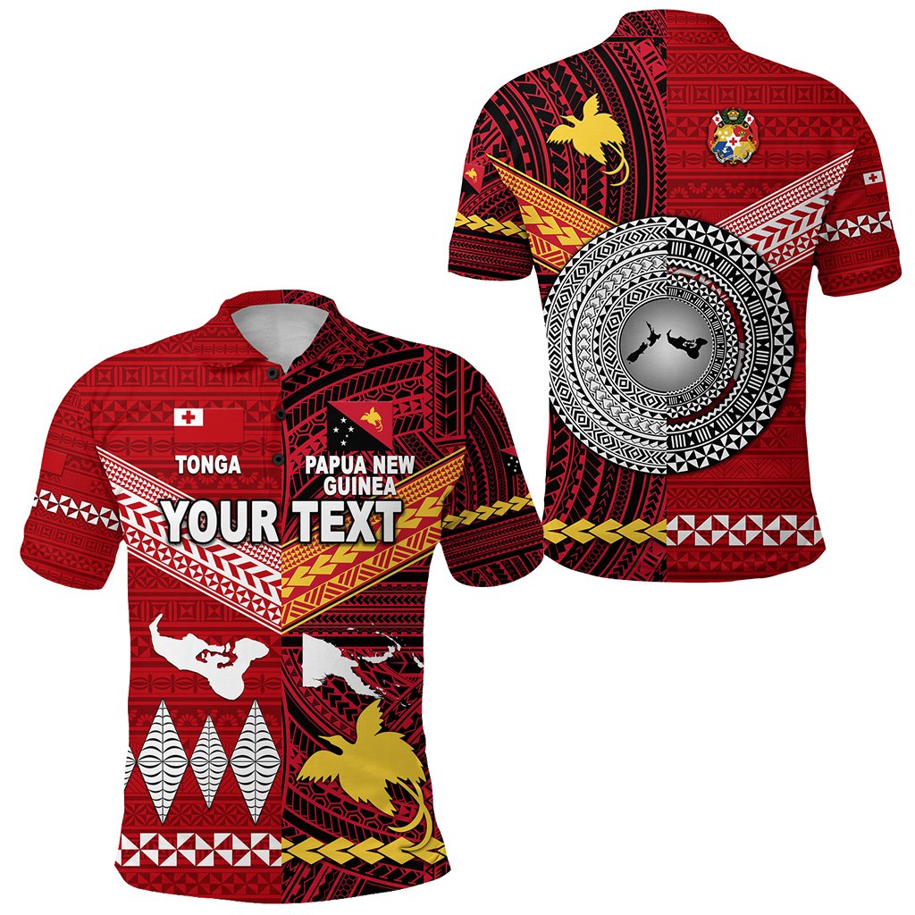 Custom Papua New Guinea Tonga Polo Shirt Polynesian Together Bright Red LT8 - Wonder Print Shop