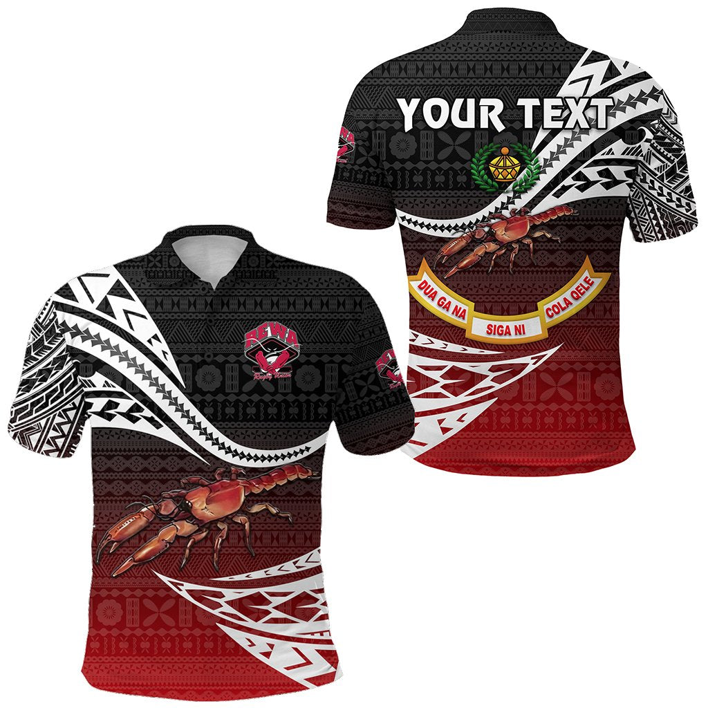 Custom Fiji Rewa Rugby Union Polo Shirt Unique Version Red LT8 - Wonder Print Shop