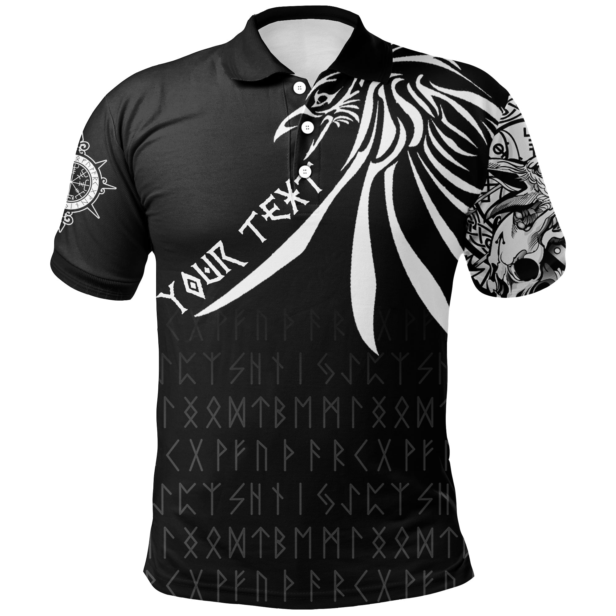 Custom Special Raven Polo Shirt Tattoo Style RLT12 - Wonder Print Shop