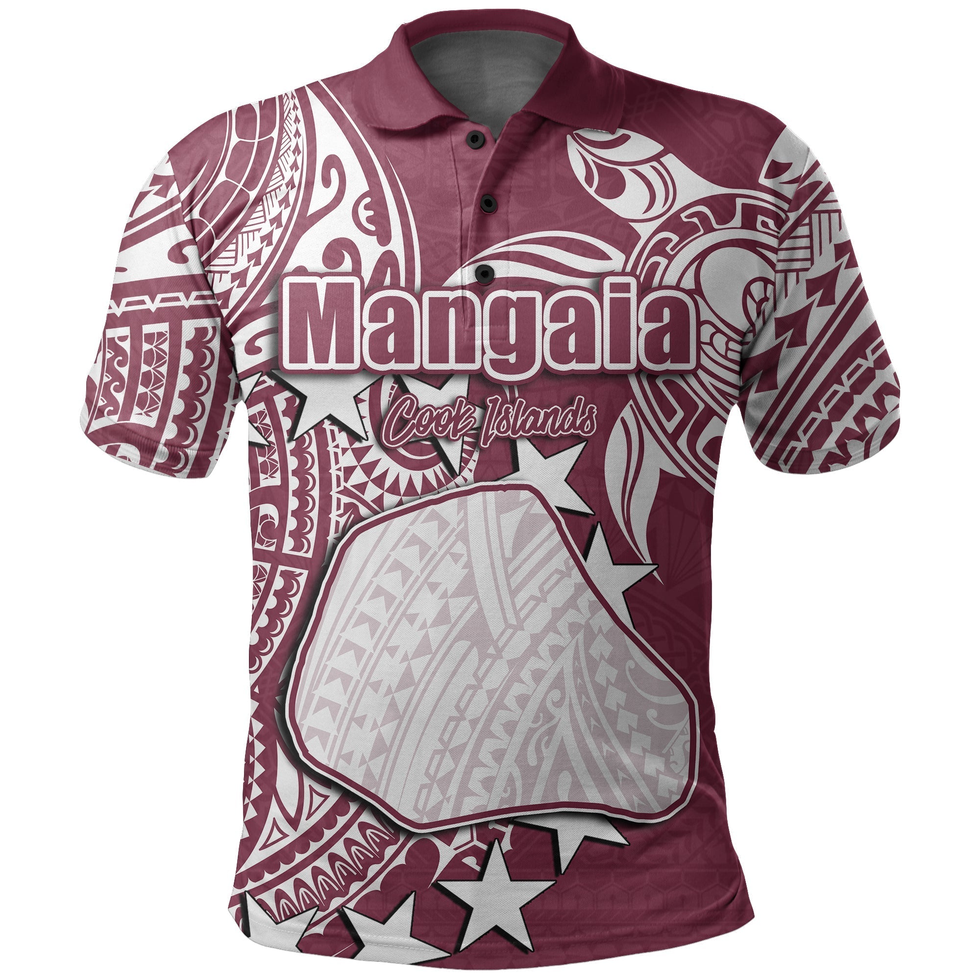 Custom Cook Islands Polo Shirt Mangaia LT6 - Wonder Print Shop