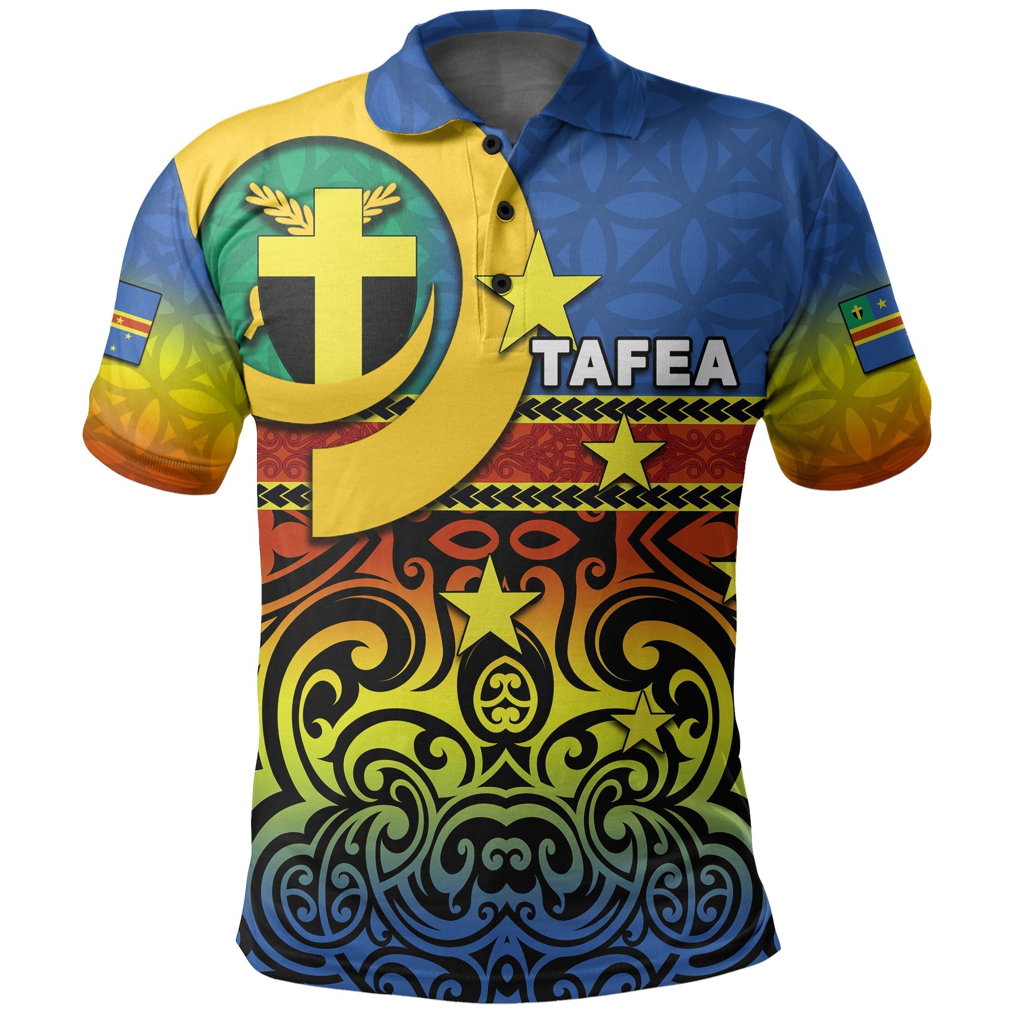 Tafea Day Polo Shirt Of Vanuatu Polynesian Flag Style LT6 - Wonder Print Shop