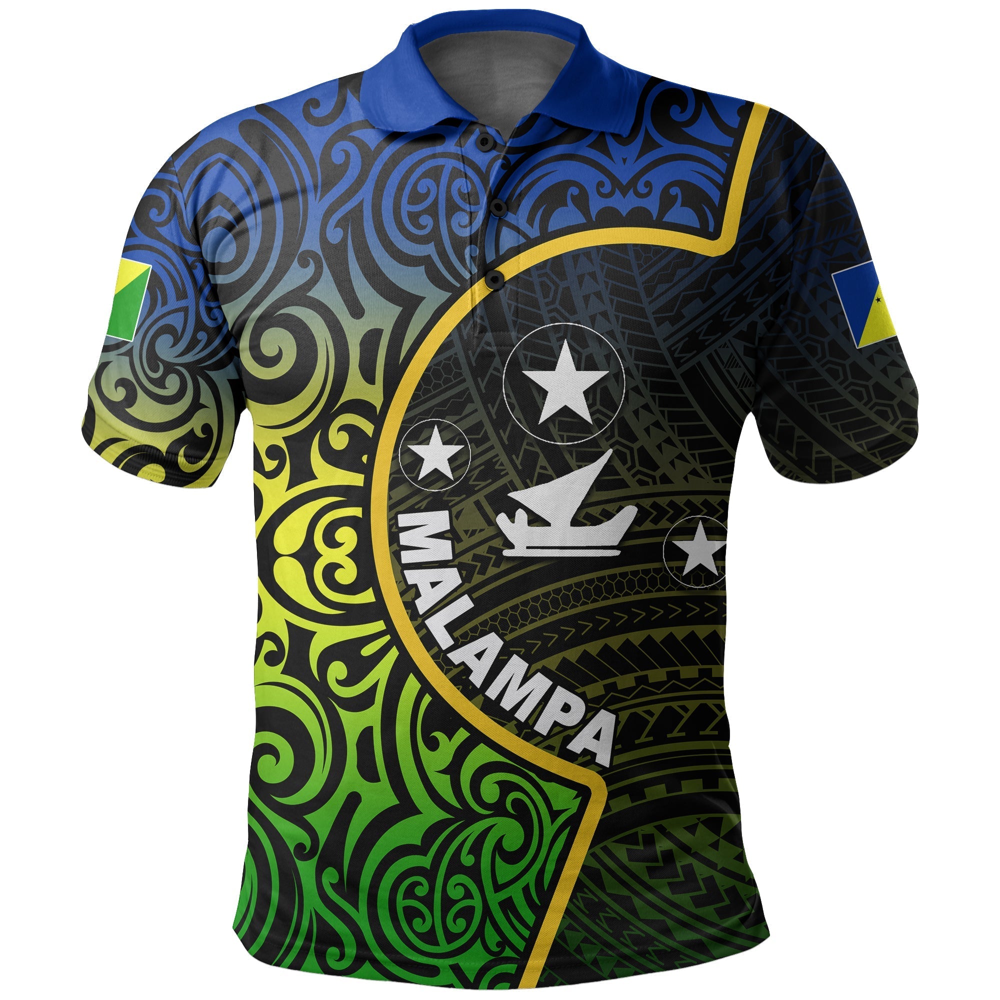 Custom Malampa Vanuatu Province Polo Shirt Flag Color LT6 - Wonder Print Shop