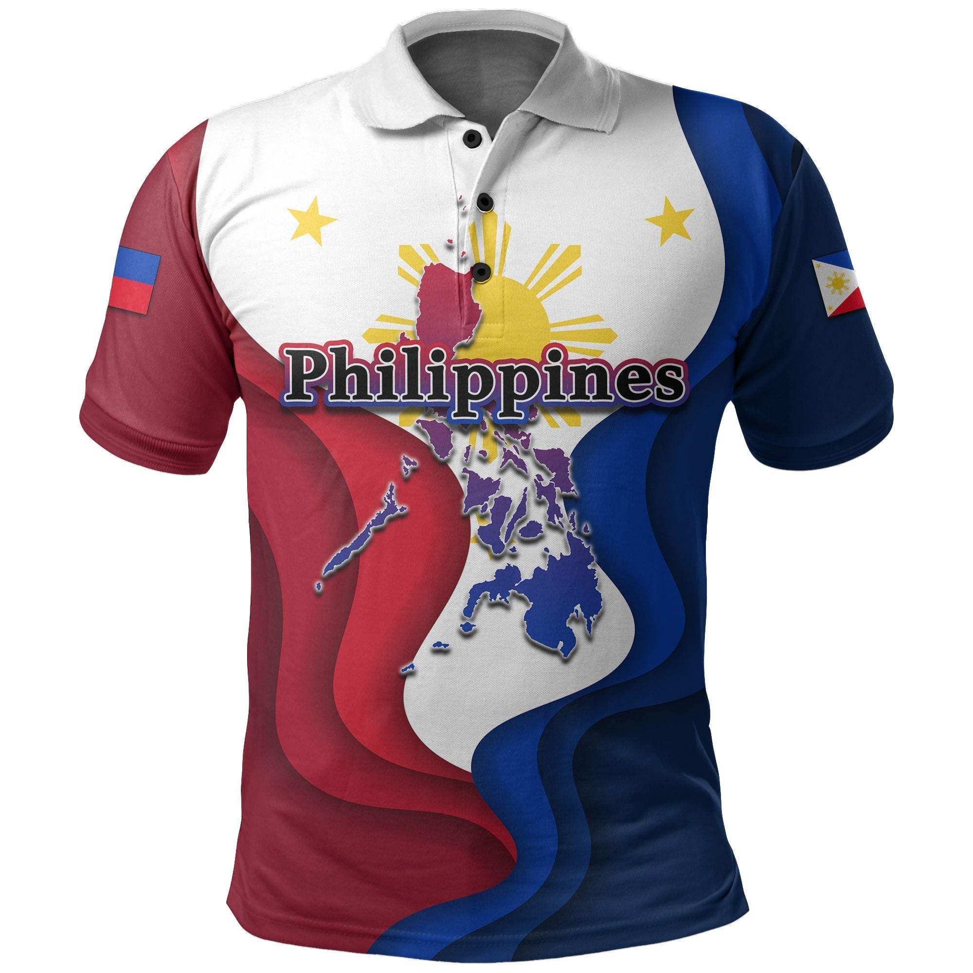 Custom Philippines Polo Shirt Flag Style LT6 - Wonder Print Shop