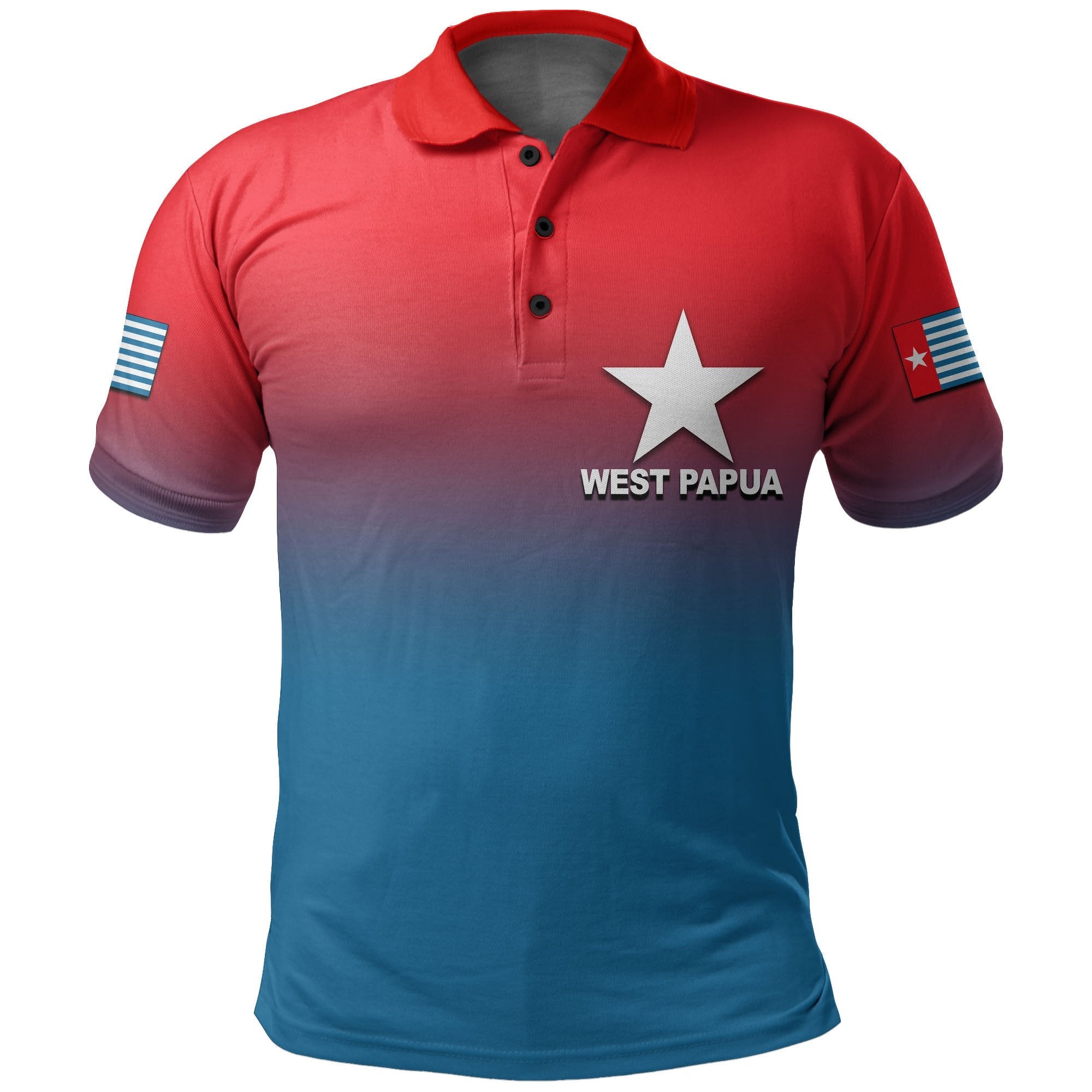 Custom West Papua Polo Shirt Flag Color Simple Style LT6 - Wonder Print Shop