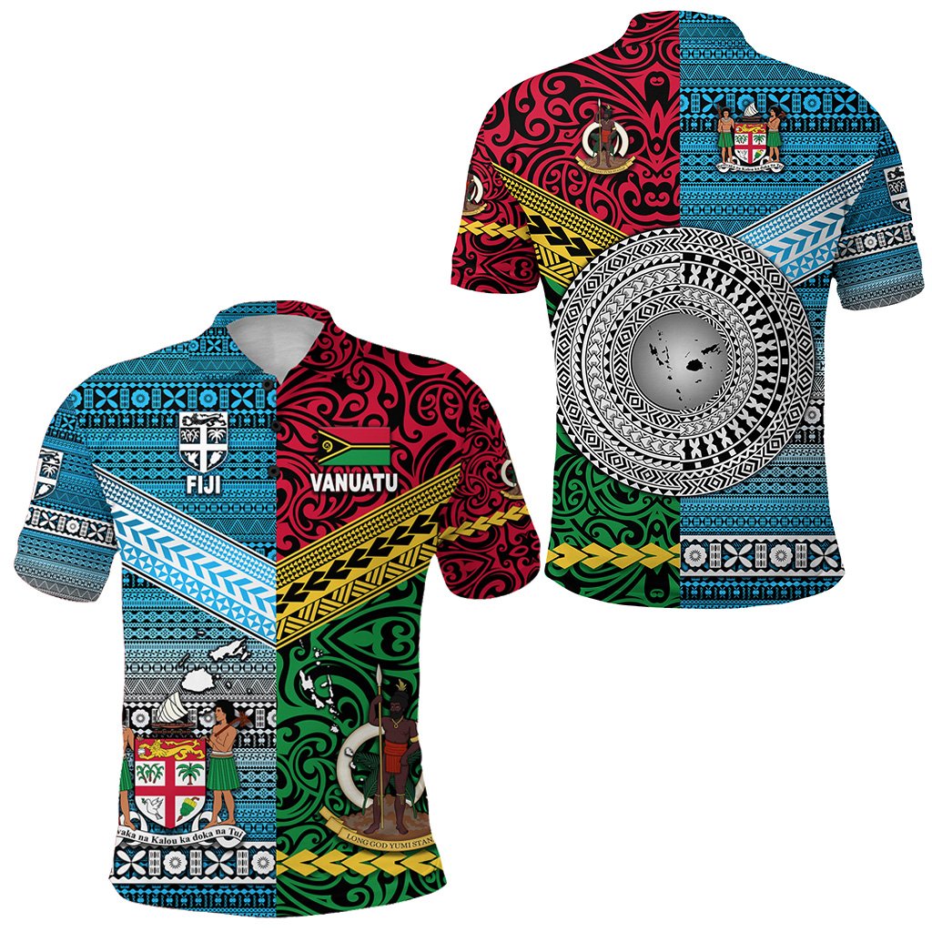 Vanuatu Fiji Polo Shirt Together Bright Color LT8 - Wonder Print Shop