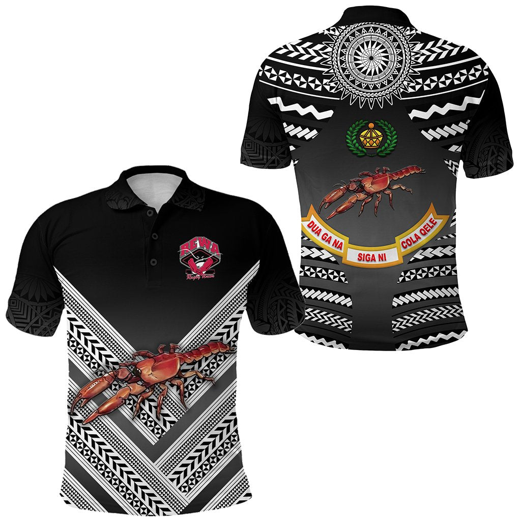 Fiji Rewa Rugby Union Polo Shirt Creative Style Black NO.1 LT8 - Wonder Print Shop