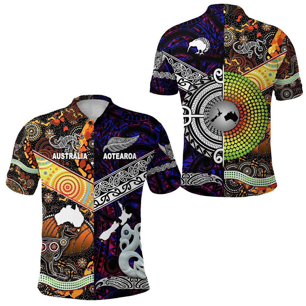 Maori Aboriginal Polo Shirt Together Purple LT8 - Wonder Print Shop