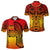 Marquesas Islands Polo Shirt Marquesan Tattoo Original Style Gradient Red LT8 - Wonder Print Shop