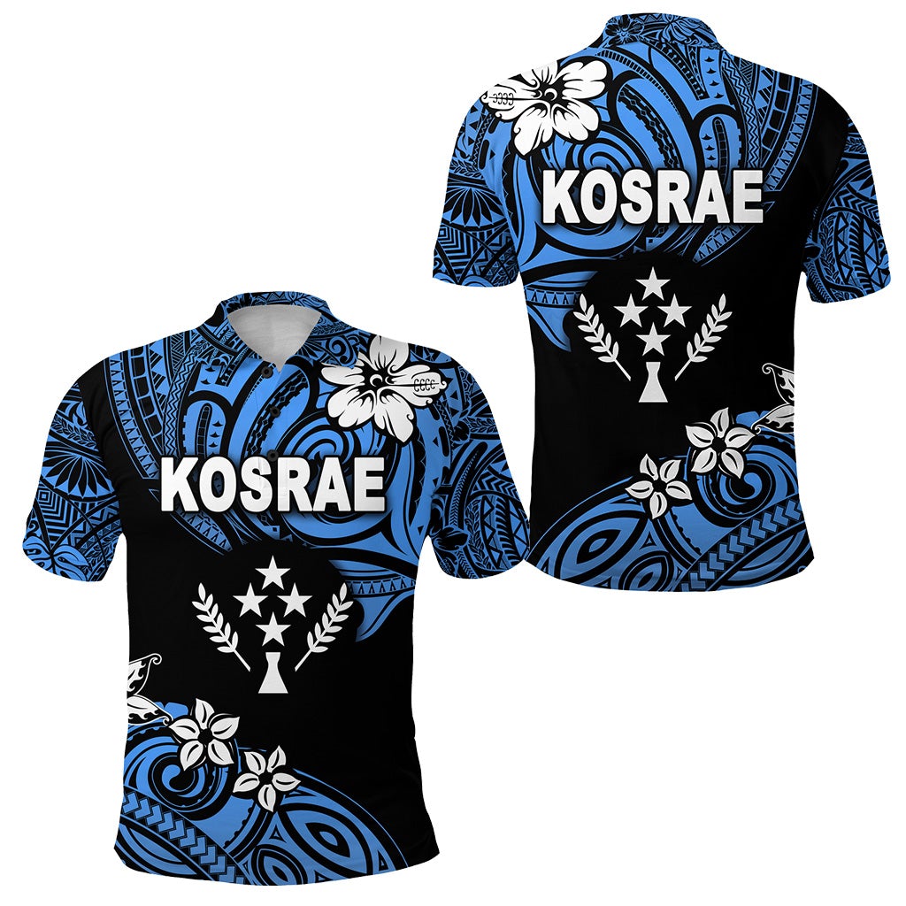 FSM Kosrae Polo Shirt Unique Vibes Blue LT8 - Wonder Print Shop