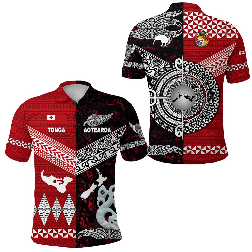 New Zealand Maori Aotearoa Tonga Polynesian Polo Shirt Together Red LT8 - Wonder Print Shop