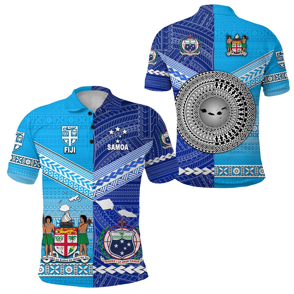 Fiji and Samoa Polo Shirt Together LT8 - Wonder Print Shop