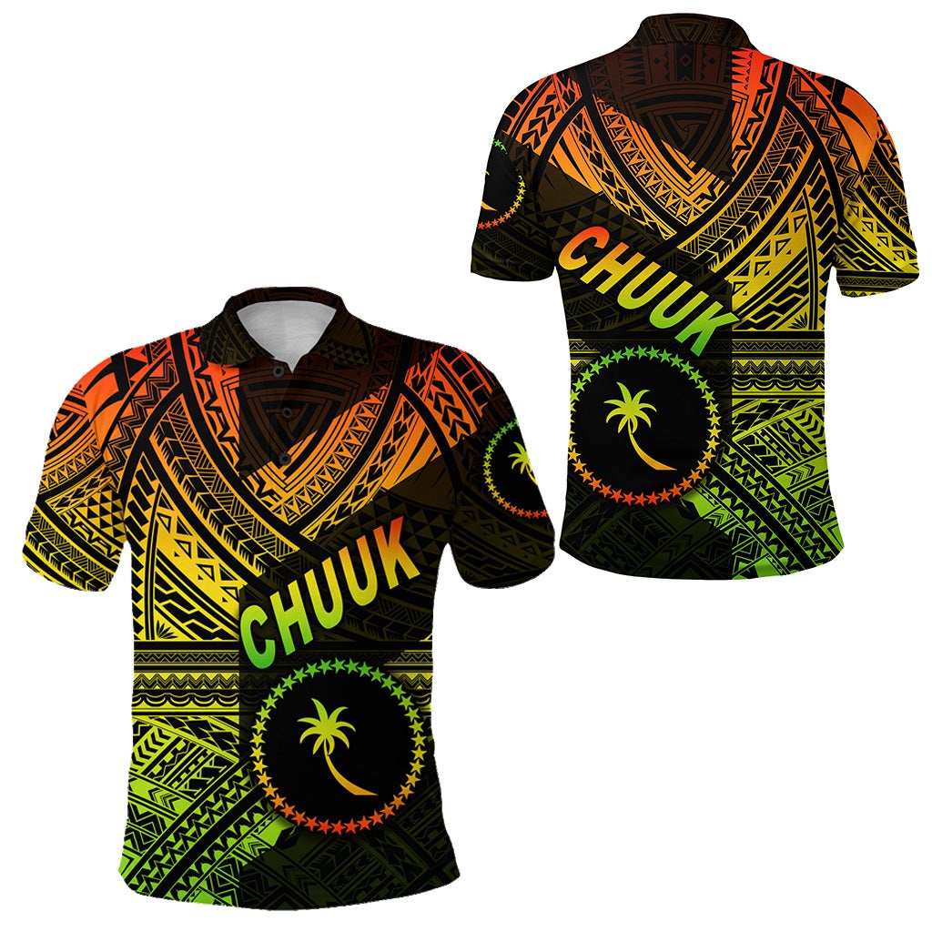 FSM Chuuk Polo Shirt Original Style Reggae LT8 - Wonder Print Shop