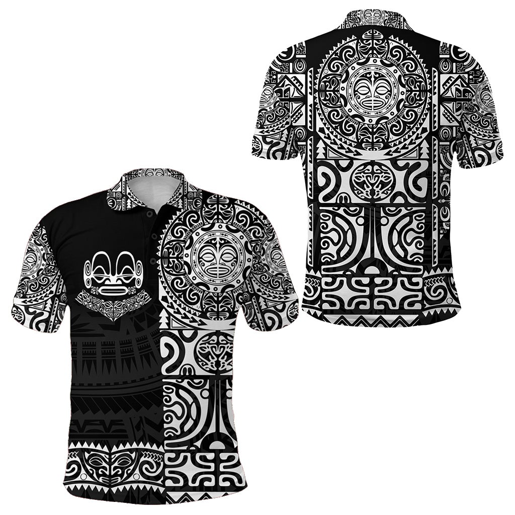 Marquesas Islands Polo Shirt Marquesan Tattoo Unique Style Black LT8 - Wonder Print Shop