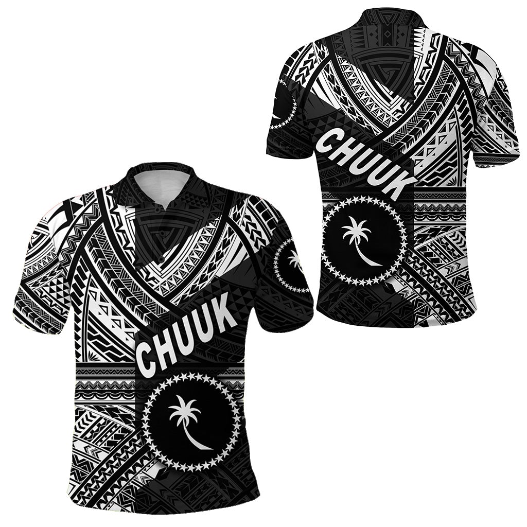 FSM Chuuk Polo Shirt Original Style Black LT8 - Wonder Print Shop