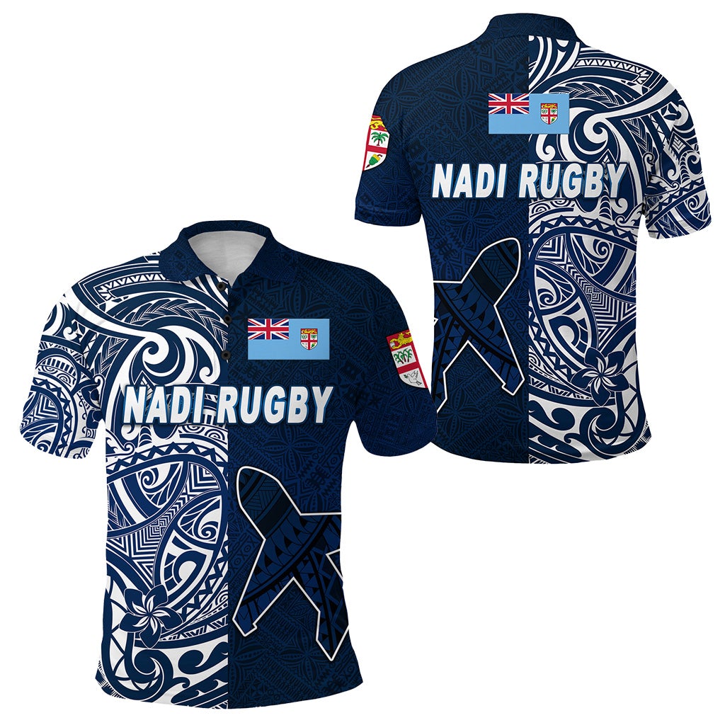 Fiji Nadi Rugby Union Polo Shirt Tapa Vibes LT8 - Wonder Print Shop