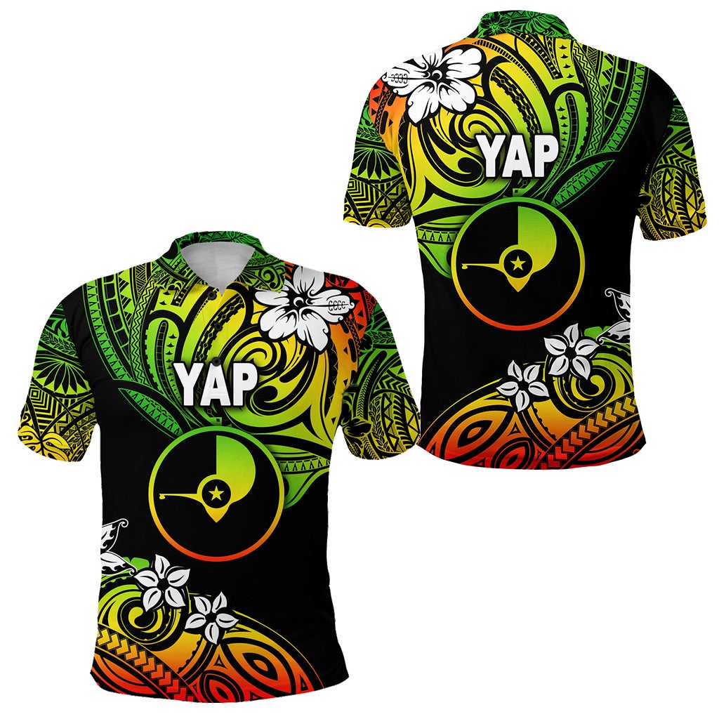 FSM Yap Polo Shirt Unique Vibes Reggae LT8 - Wonder Print Shop