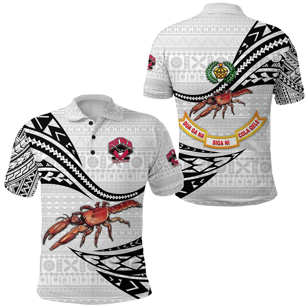 Fiji Rewa Rugby Union Polo Shirt Unique Version White LT8 - Wonder Print Shop