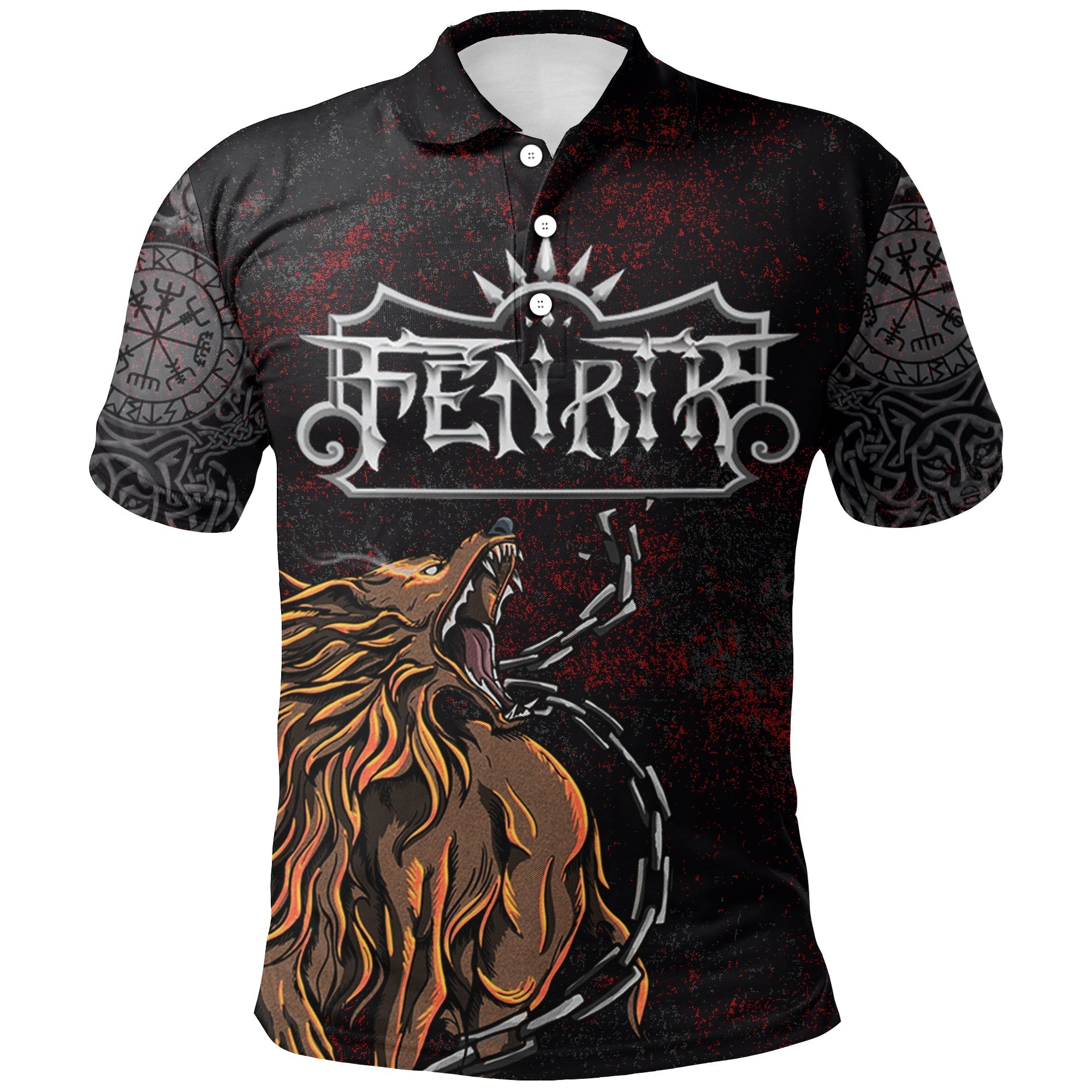 Viking Polo Shirt Fenrir Art RLT12 - Wonder Print Shop