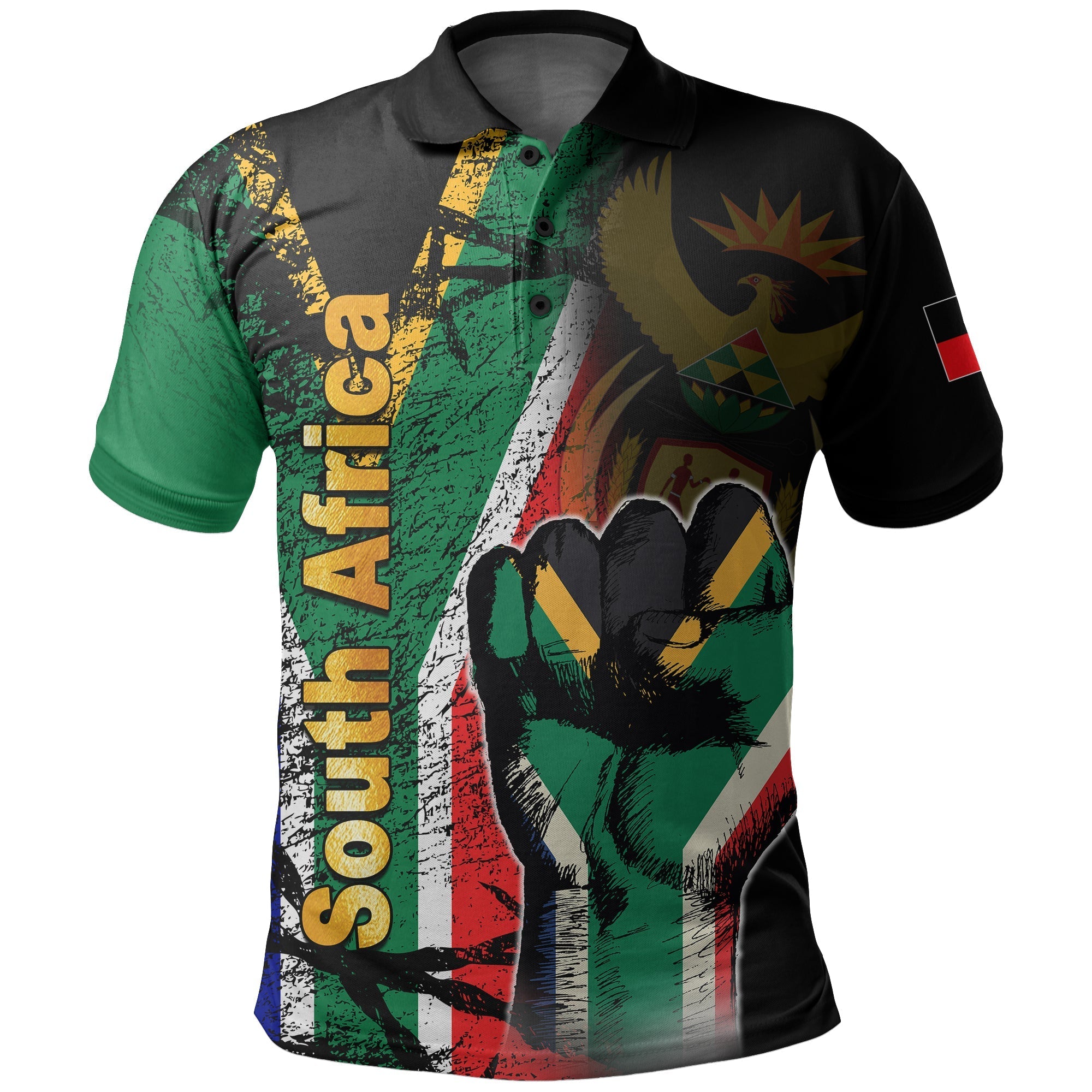 South Africa Freedom Day Polo Shirt Flag Grunge Style LT6 - Wonder Print Shop