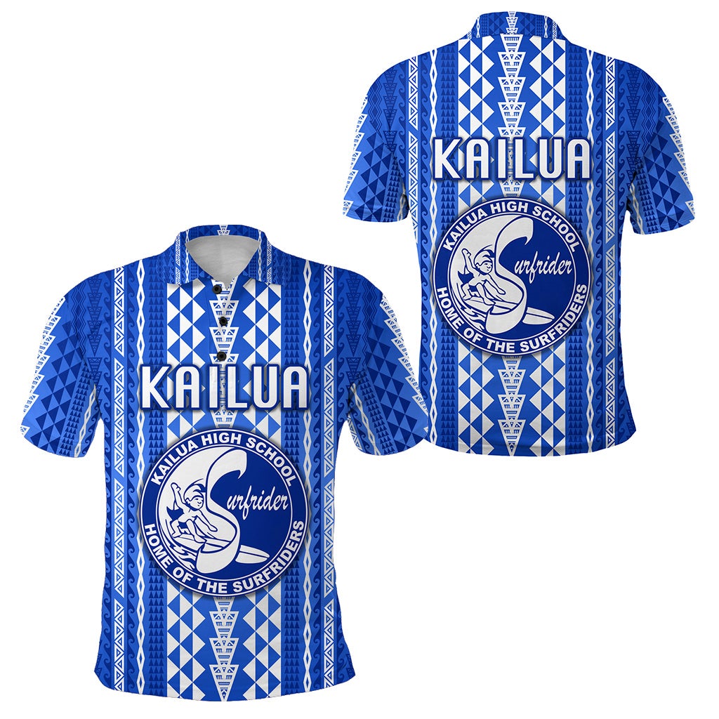 Hawaii Kailua High School Polo Shirt Surfriders Simple Style LT8 - Wonder Print Shop