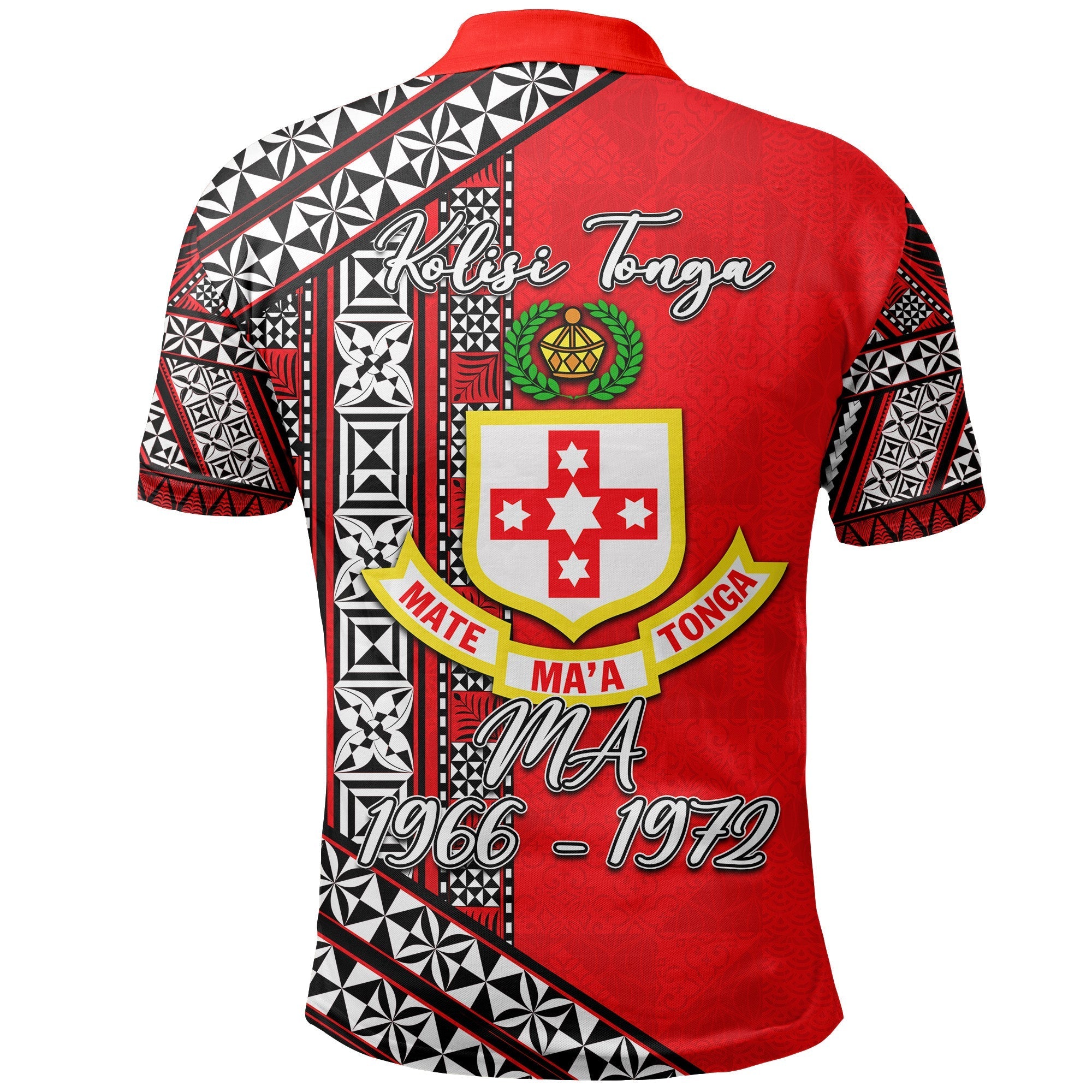 Kolisi Tonga Polo Shirt Tonga Patterns Style 1966 1972 LT6 - Wonder Print Shop