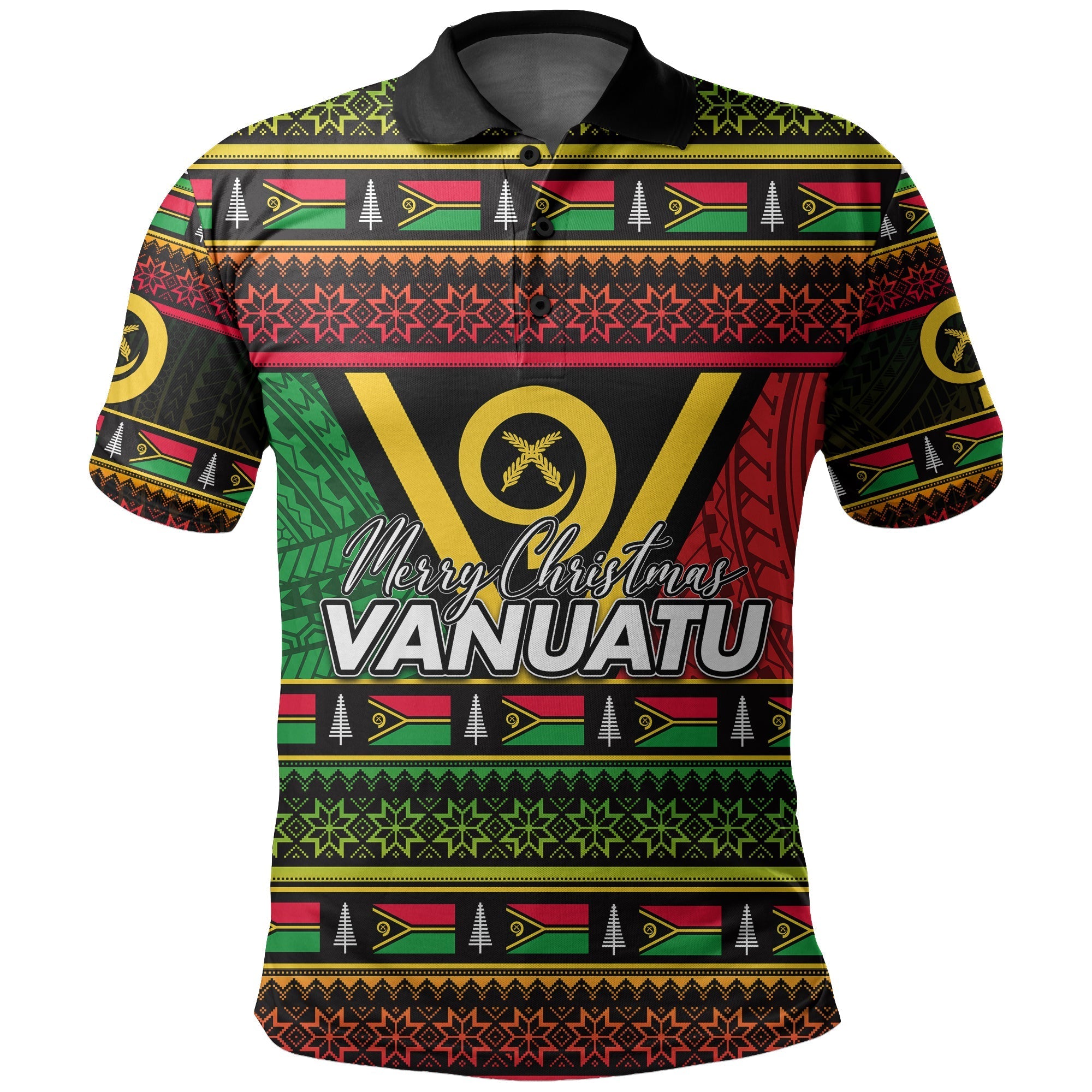 Vanuatu Polo Shirt Christmas LT6 - Wonder Print Shop