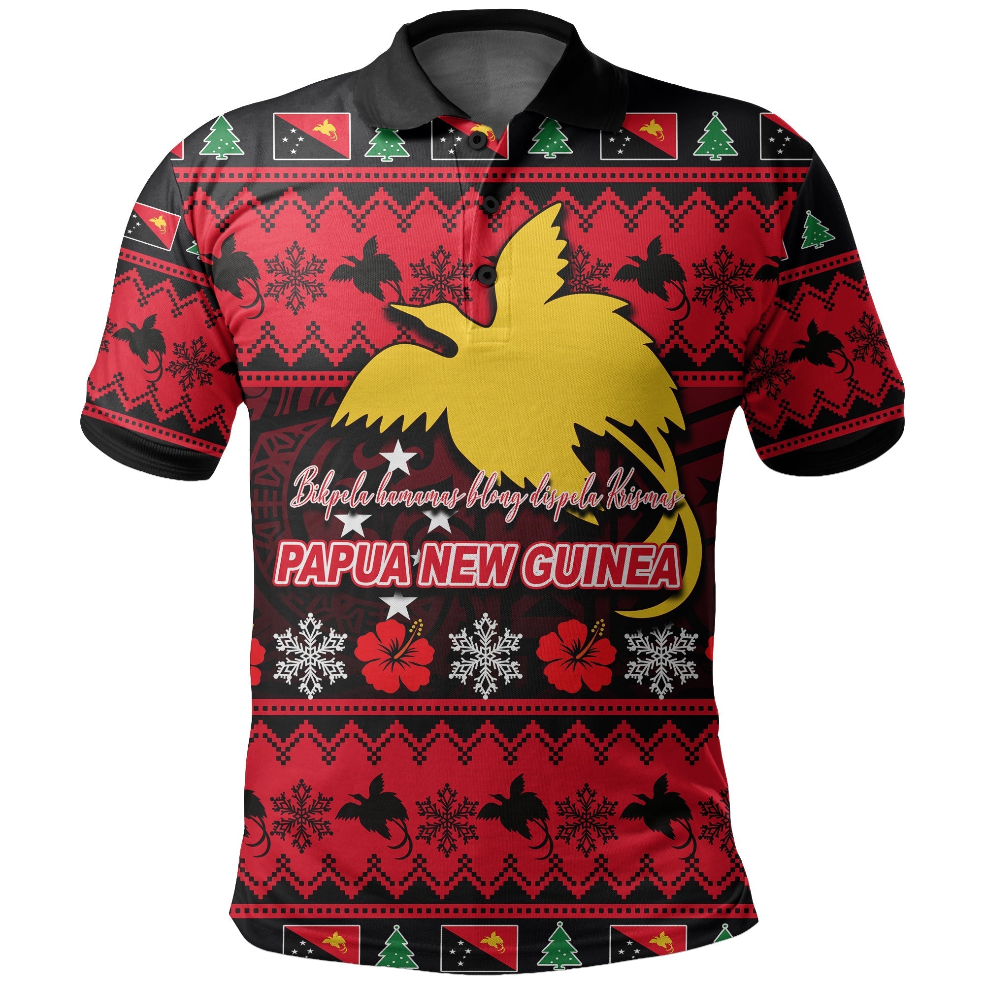 Papua New Guinea Polo Shirt Christmas LT6 - Wonder Print Shop