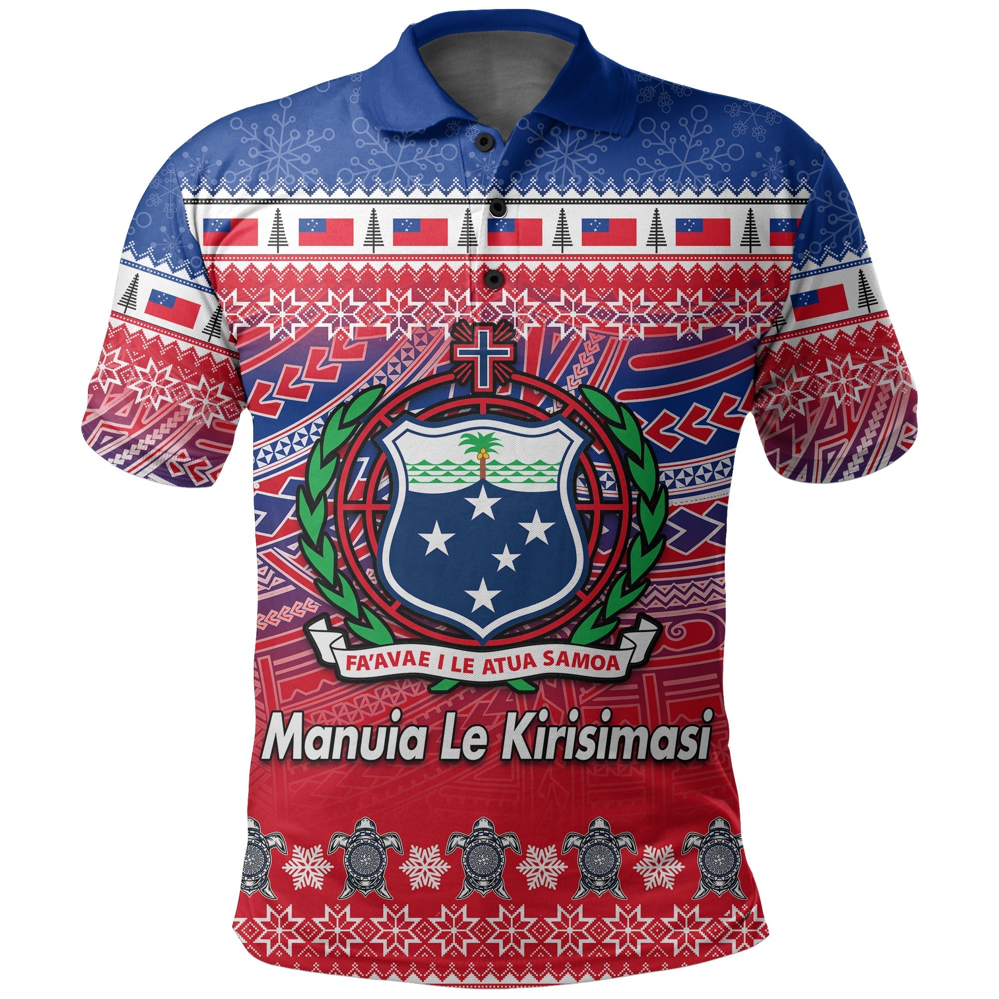 Samoa Christmas Manuia Le Kirisimasi Polo Shirt LT6 - Wonder Print Shop