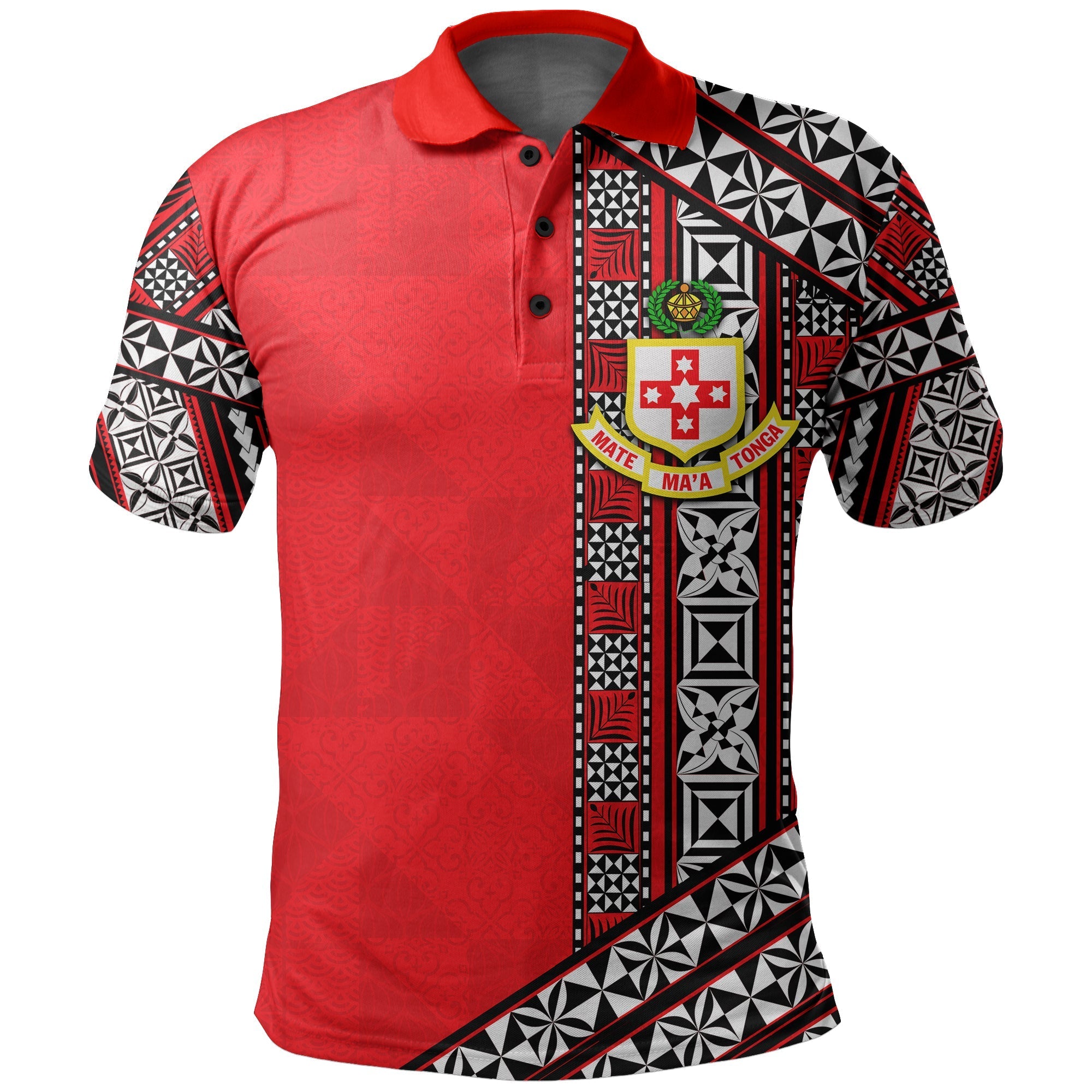 Custom Kolisi Tonga Polo Shirt Tonga Patterns Style LT6 - Wonder Print Shop