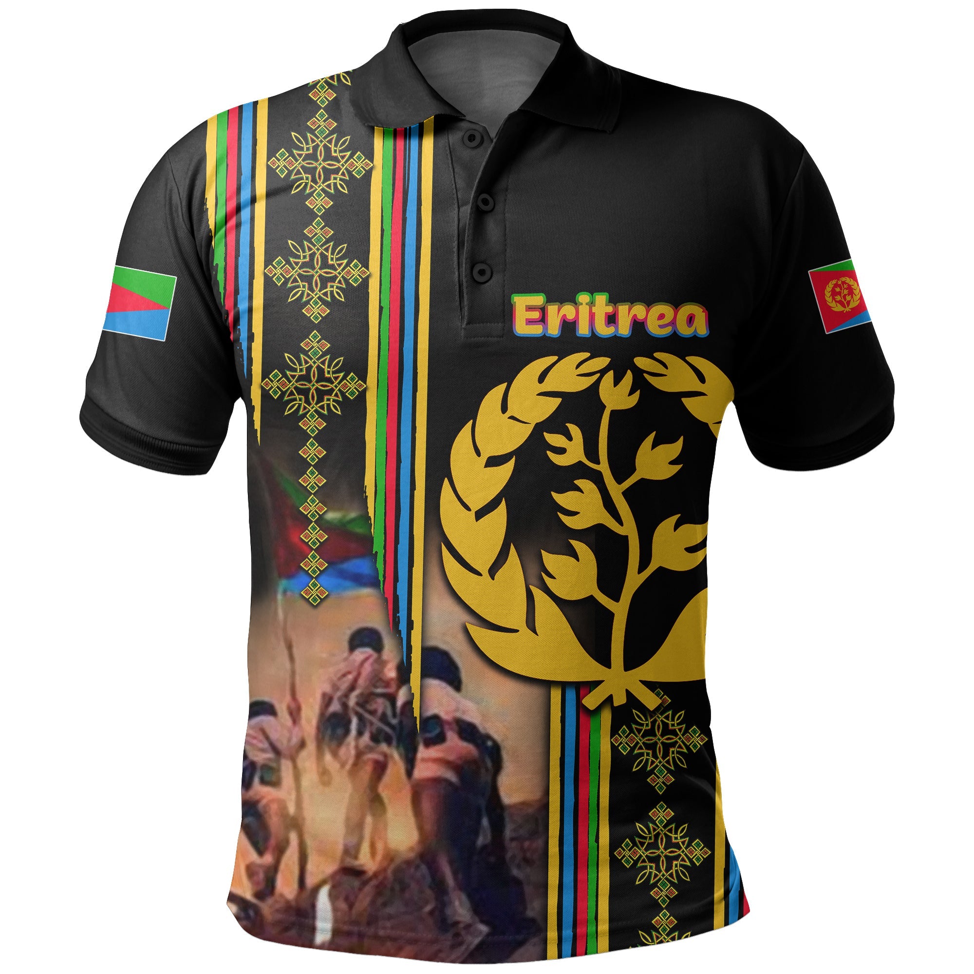 Custom Eritrea Martyrs Day Polo Shirt EPLF Mix Tilet LT6 - Wonder Print Shop