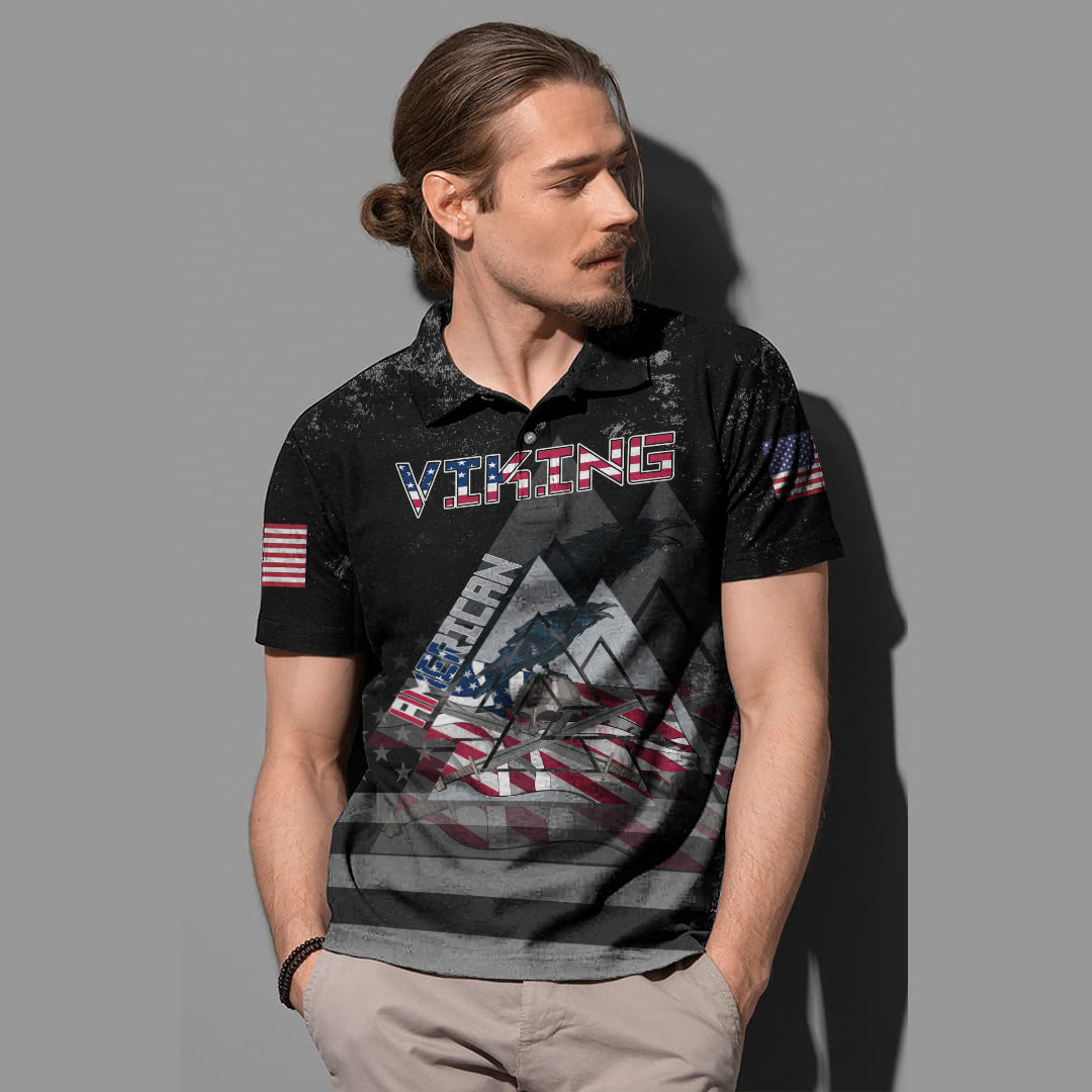 Viking American Viking See You In Valhalla Polo Shirt RLT12 - Wonder Print Shop