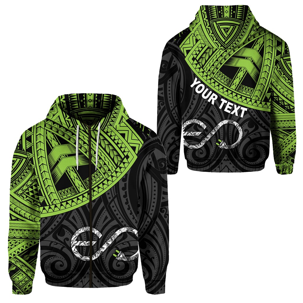 Custom Poly Energy Zip Hoodie Maori And Samoa Polynesian Version 1 LT8 - Wonder Print Shop