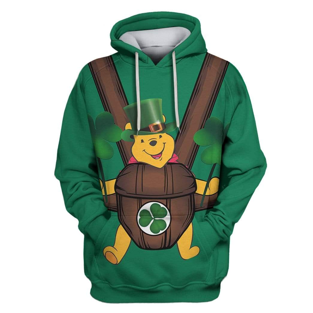 St Patricks Day Hoodie Bearing A Pooh LT8 - Wonder Print Shop