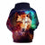 Wolf Galaxy Face 3D Native American Hoodie LT10 - Wonder Print Shop