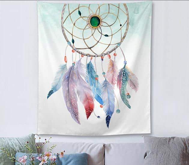 Native American Feather Dreamcatcher Wall Hanging Tapestry LT10 - Wonder Print Shop