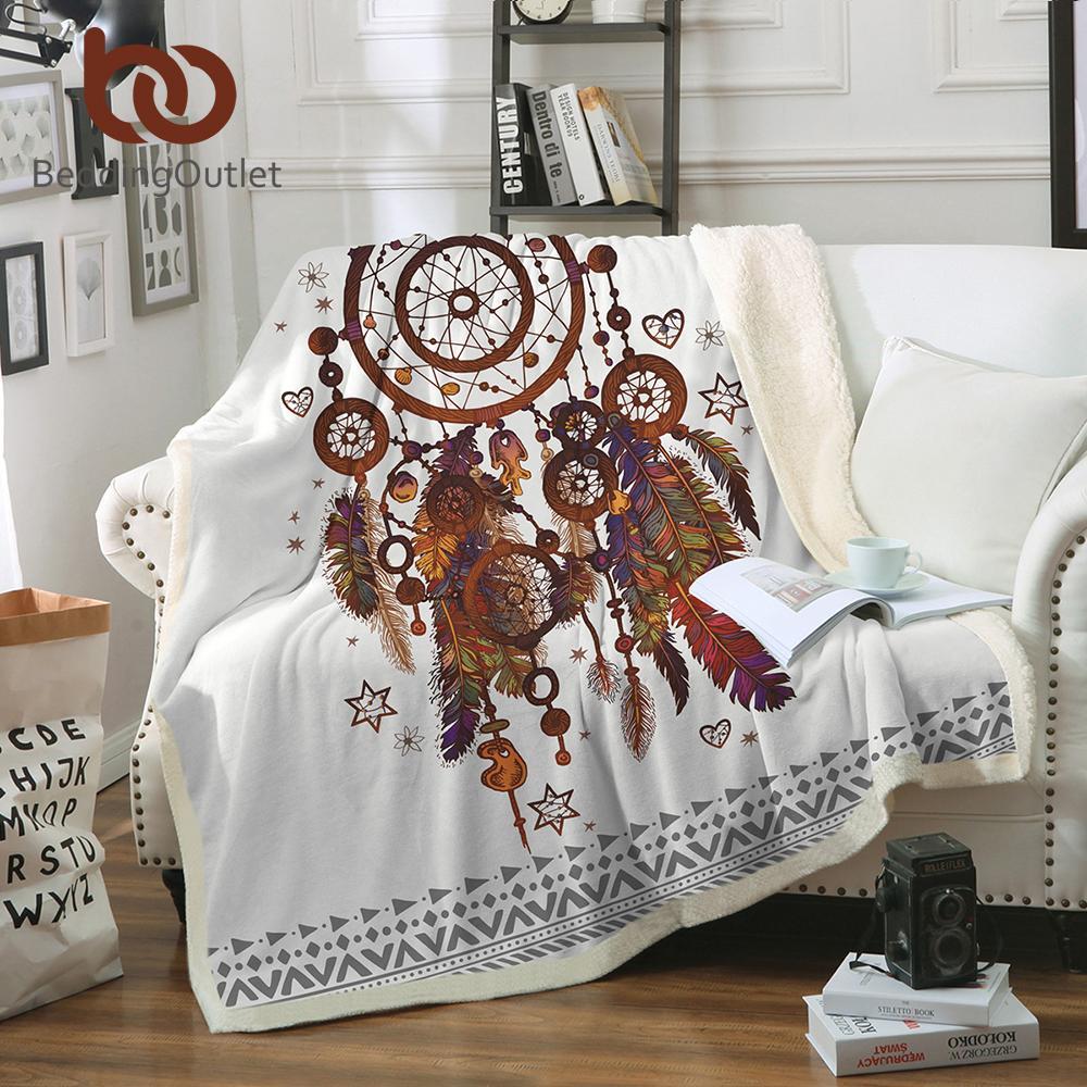 dreamcatcher-feathers-throw-bed-fleece-native-american-blanket