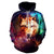 Wolf Galaxy Face 3D Native American Hoodie LT10 - Wonder Print Shop