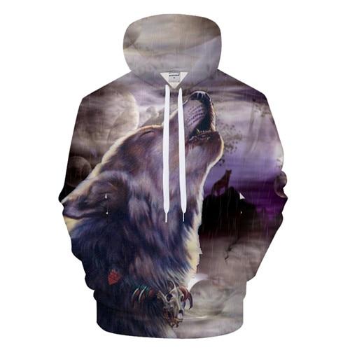 Wolf Raining 3D Native American Hoodies LT10 - Wonder Print Shop