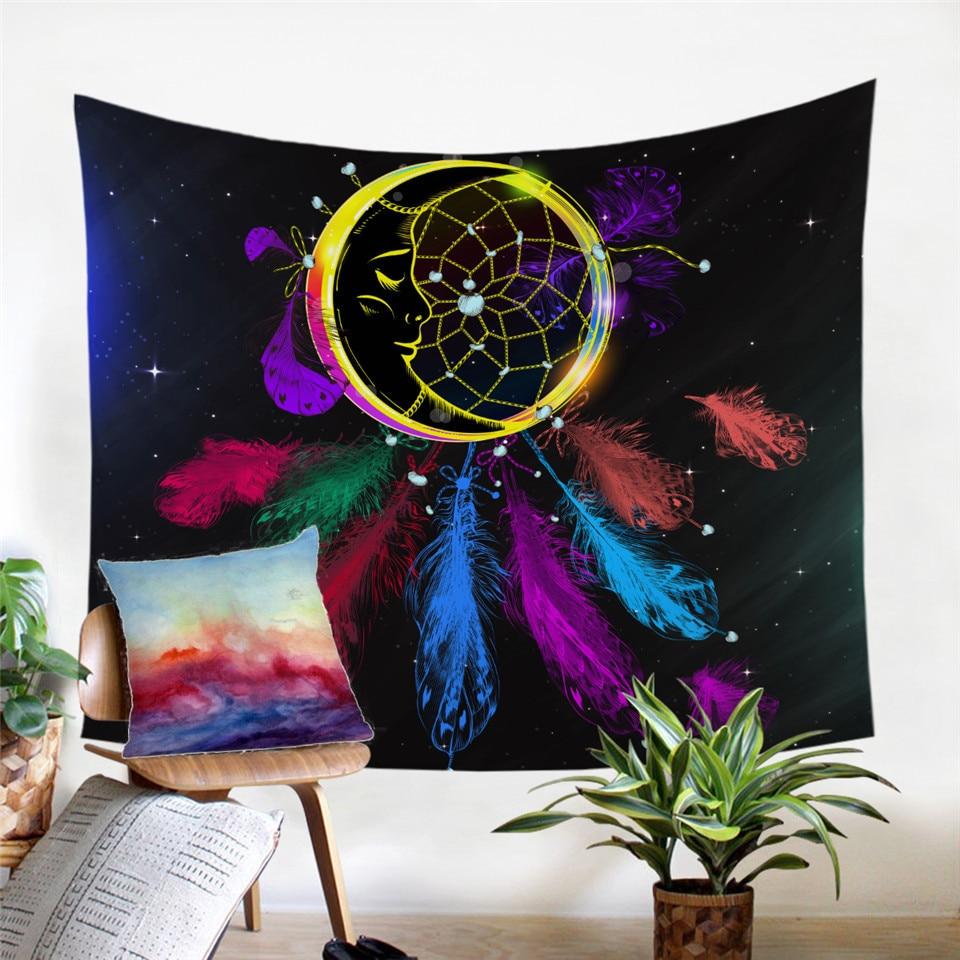 dreamcatcher-native-american-tapestry-colorful-feathers