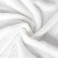 Close-up of soft white sherpa-style plush lining with deep pile texture