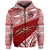 Custom Fiji Rewa Rugby Union Zip Hoodie Special Version Red, Custom Text And Number LT8 - Wonder Print Shop