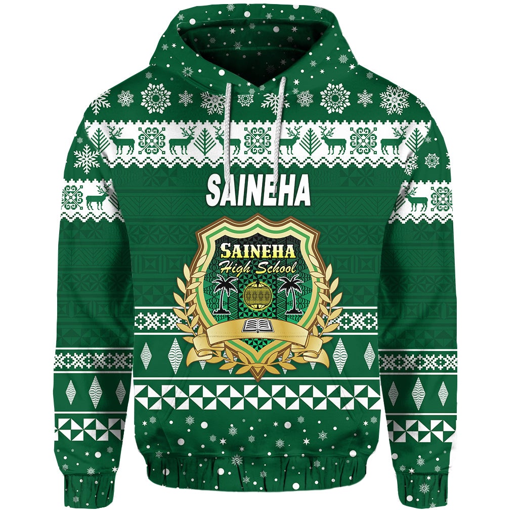 custom-personalised-saineha-high-school-christmas-hoodie-simple-style