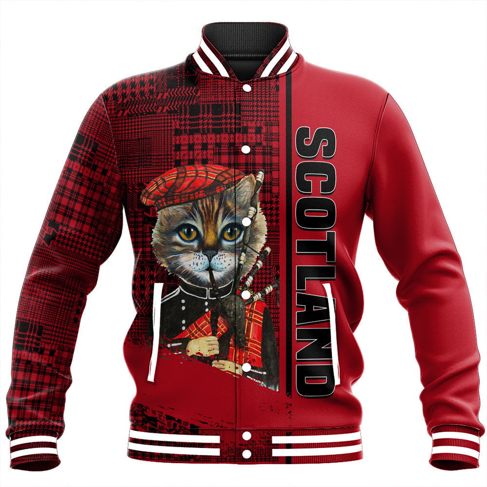 Scotland Cat Bagpipes Baseball Jacket RLT12 - Wonder Print Shop