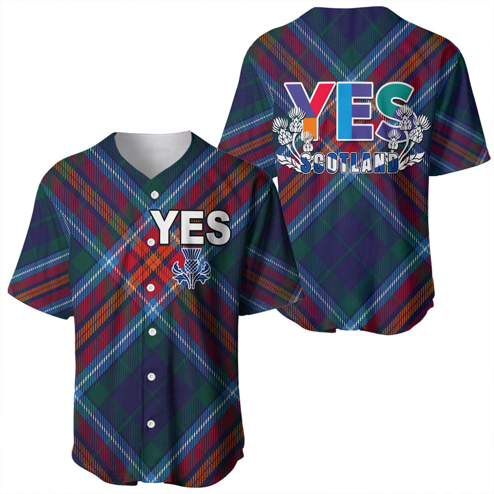 Scotland Tartan Yes Baseball Jersey RLT12 - Wonder Print Shop