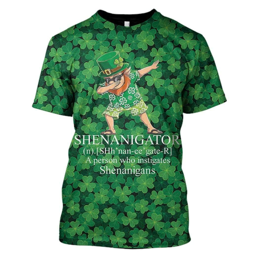 St Patrick's Day Shenanigator A Person Who Investigates Shenanigans T Shirt LT8 - Wonder Print Shop