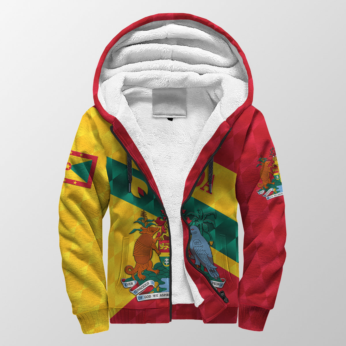 (Custom Personalised) Grenada Sherpa Hoodie Sporty Style LT8 - Wonder Print Shop