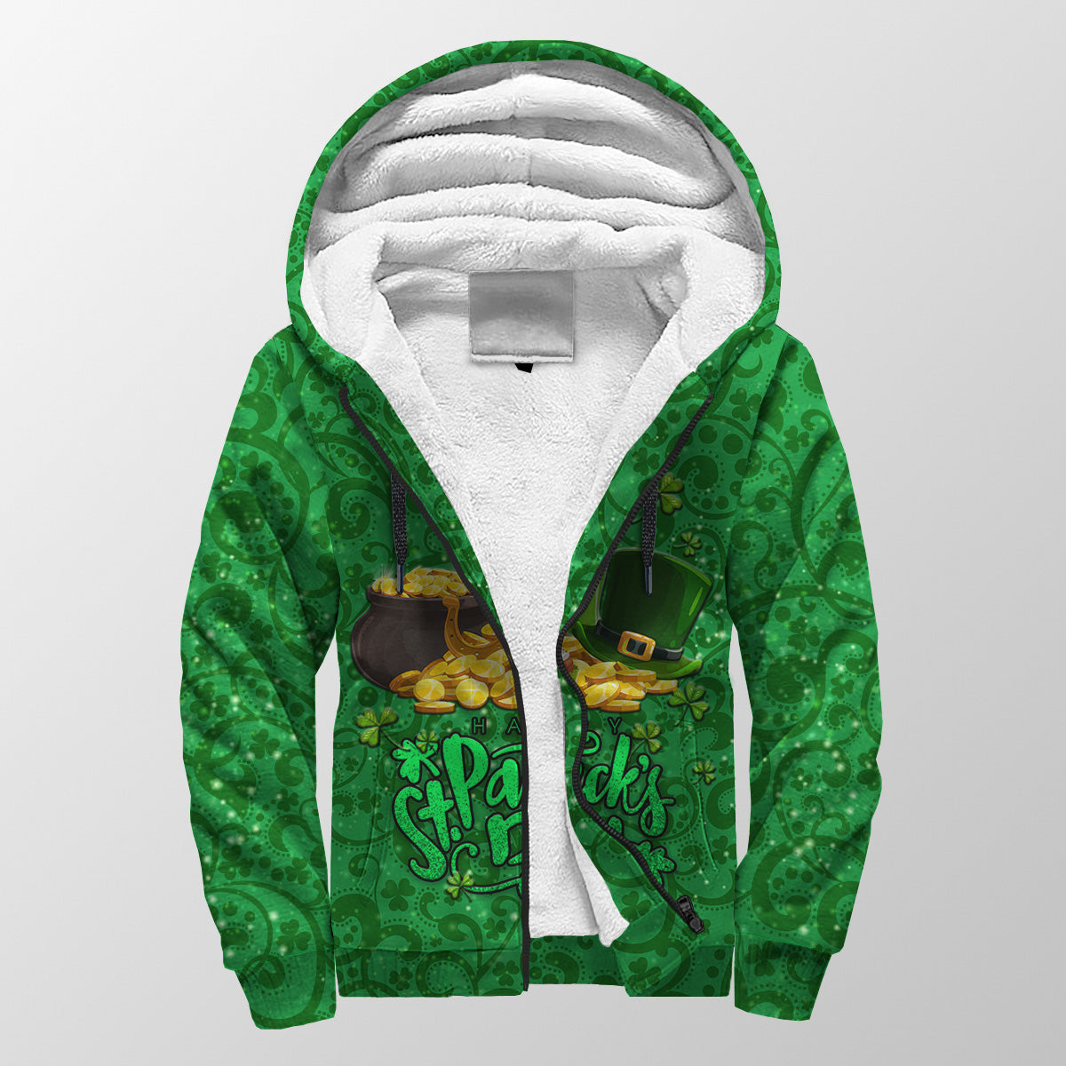 custom-personalised-ireland-happy-saint-patricks-day-sherpa-hoodie-with-shamrock