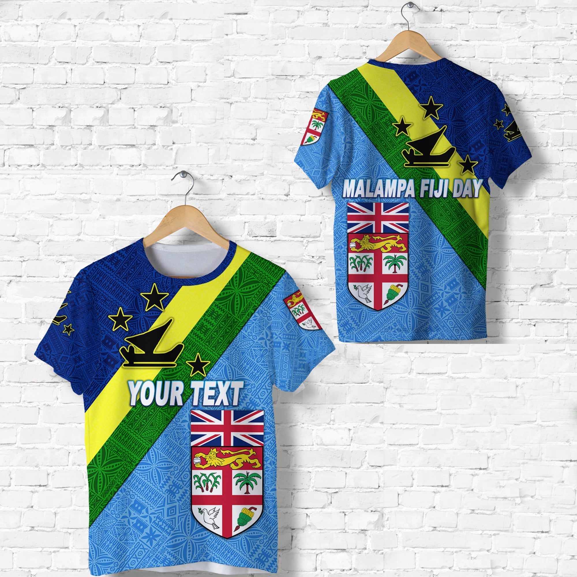 Custom Vanuatu Malampa And Fiji Day T Shirt Simple Style LT8 - Wonder Print Shop